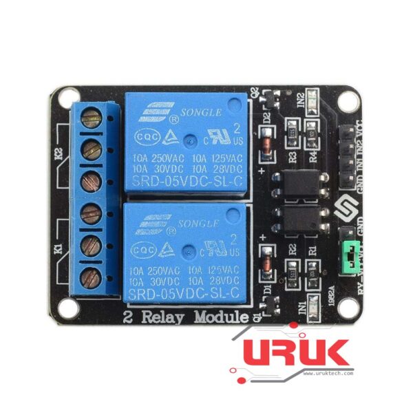 Two Channels Relay 5V Module with Optocoupler - Image 3