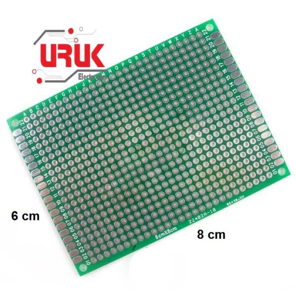 Universal 6x8cm PCB Double-Sided Prototype Board (2mm)