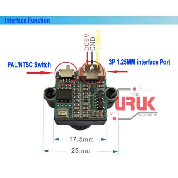 Digital Camera 2.8mm 3MP FPV-1000TVL N/P Pattern - Image 6
