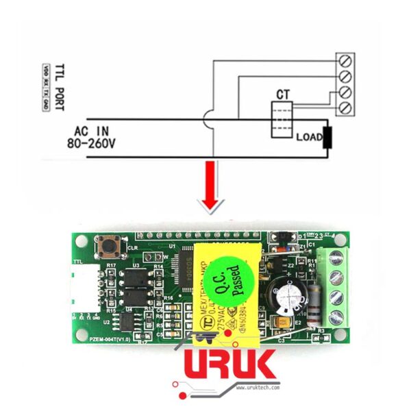 Serial Port Multifunction Voltage Ampere Power Energy Meter AC80-260V/100A - Image 3
