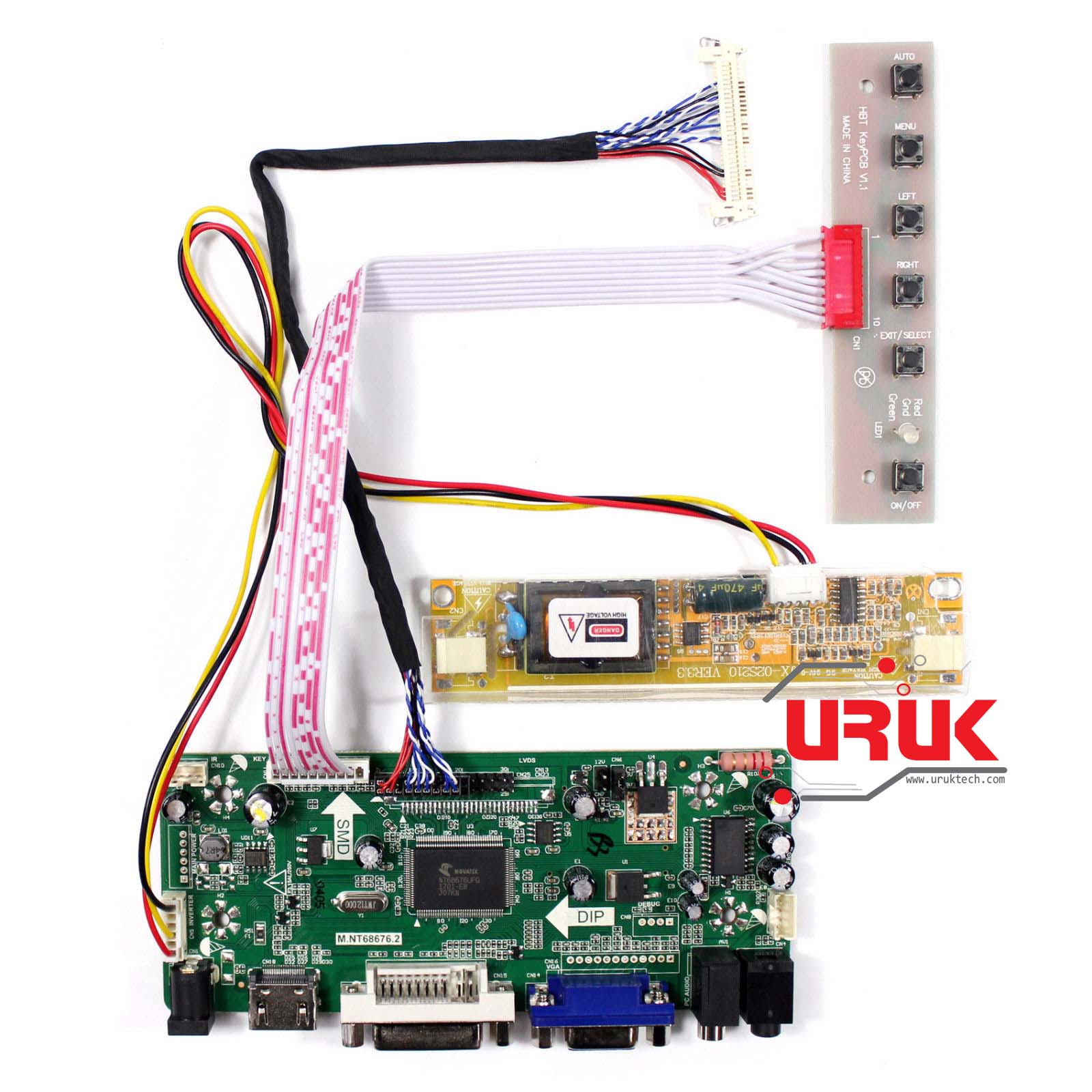 C1 HDMI+AV+VGA+USB A2 Controller Driver Inverter Board Kit for LCD LP150X05 