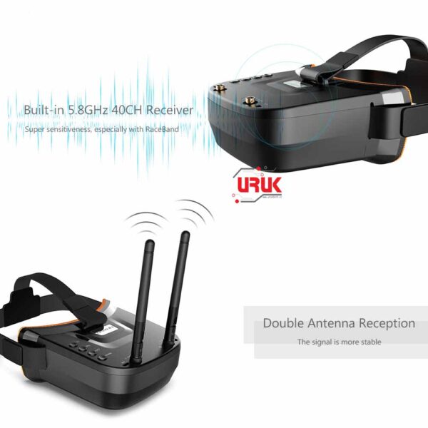 3 Inch 480X320 Display 5.8GHz 40CH FPV Goggles Built-In Battery - Image 3
