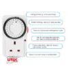 24 Hour 3000W Timer Programmable Switch Socket Timer 230VAC 13A - Image 3