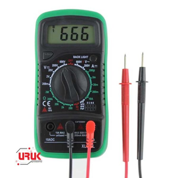 Digital Multimeter Voltmeter Ammeter AC DC Ohm Diode Transistor