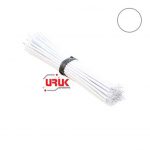 5pcs White Tin-Plated Jumper 24AWG 8cm Wires with Tine-plated Ends