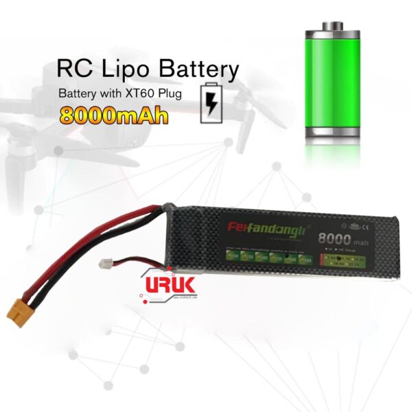 8000mAh 11.1V 40C 3S Lipo Battery XT60 Plug
