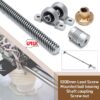T8 Lead Screw 1000mm with Screw Set, Coupling Shaft and Mounting Bearing - Image 3