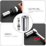 Multifunctional Universal Torque Wrench 7-19mm Socket Head with Connector