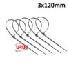 5pcs Self-Locking Nylon Cable Ties 3x120mm