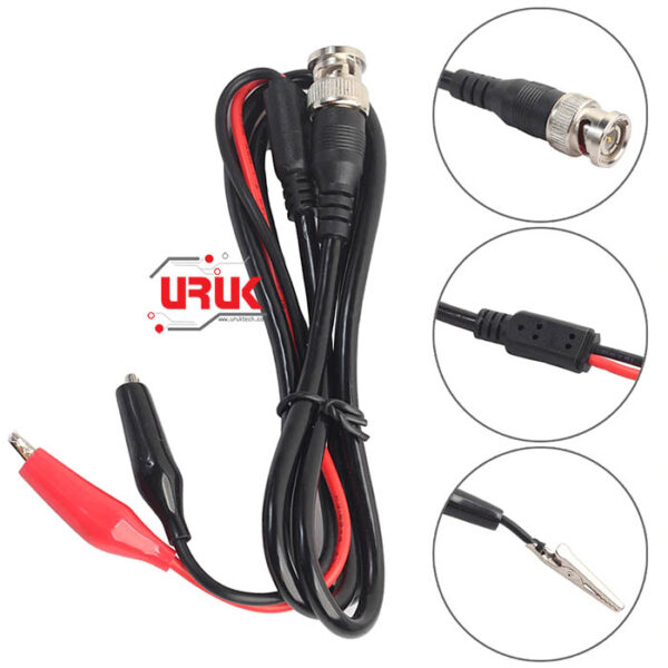 BNC Male Plug to Dual Alligator Clip Leads 1m Length - Image 3