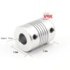8mm x 8mm Aluminum Flexible Shaft Coupling - Image 2