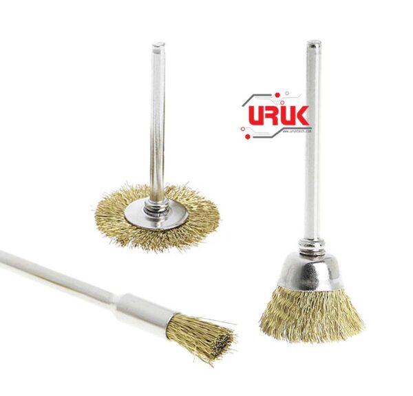 3 Brass Wire Brushes Rotary Tool for Grinding and Engraving.