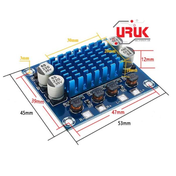 2.0 Channel Digital Stereo 30W+30W Audio Power Amplifier - Image 3