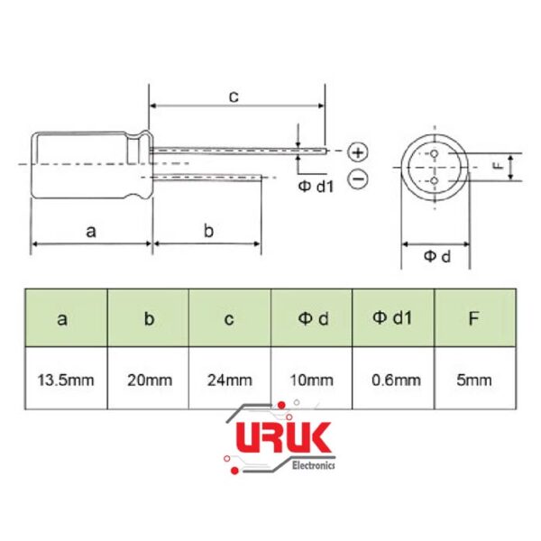 10uF 400V Electrolytic Capacitor - Image 4