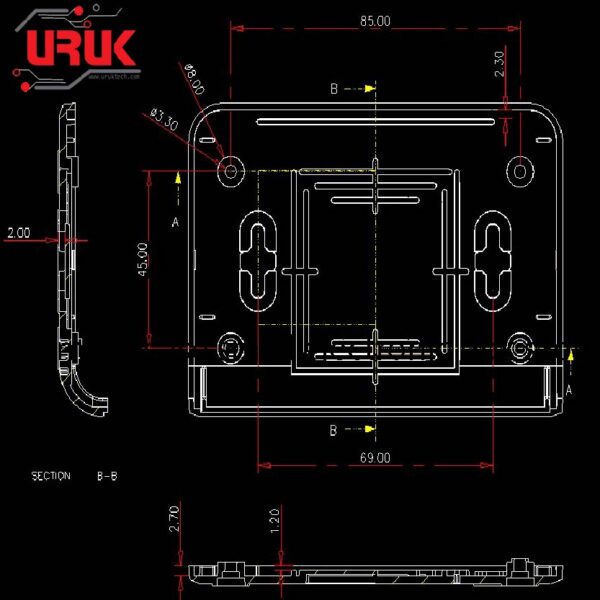 Wall Mounting Plastic Enclosure Box 110x80x25mm - Image 11