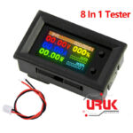 8-in-1 Multifunction Tester: DC200V 20A Digital Voltmeter Ammeter