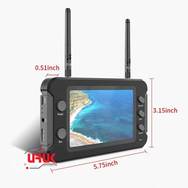 40CH 4.3 Inch LCD Display 5.8GHz FPV Monitor with DVR - Image 5