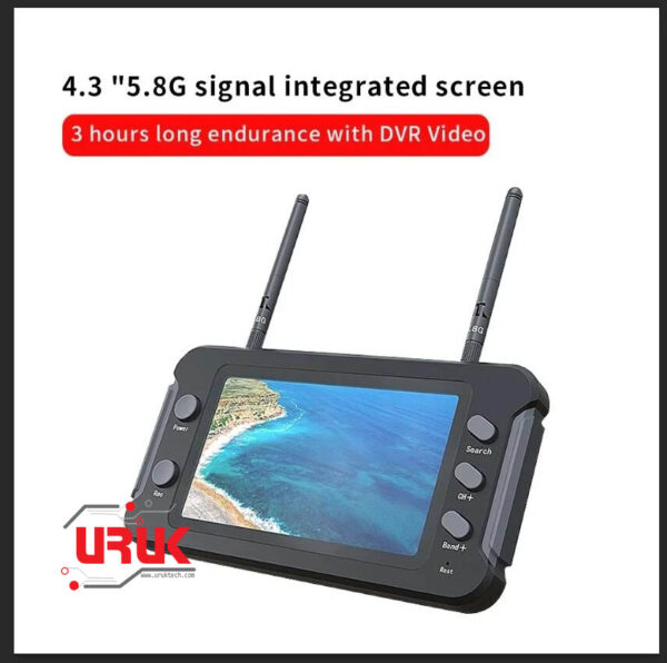 40CH 4.3 Inch LCD Display 5.8GHz FPV Monitor with DVR - Image 2