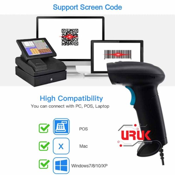 USB Wired Portable Handheld Barcode/QR code Scanner - Image 2